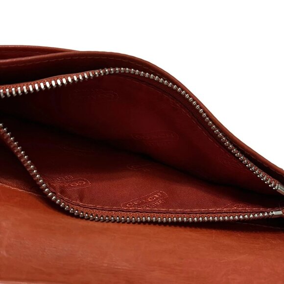COACH Signature - Red Leather Long Wallet - Picture 4 of 5